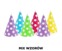 Czapeczki papierowe, mix wzorów / 6 szt.